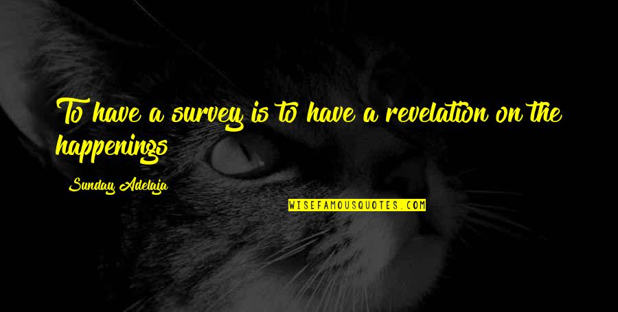 Being Convicted Quotes By Sunday Adelaja: To have a survey is to have a