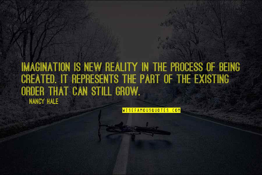 Being Created Quotes By Nancy Hale: Imagination is new reality in the process of