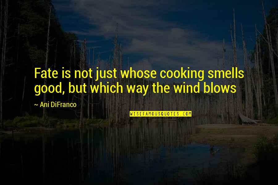 Being Creative In Life Quotes By Ani DiFranco: Fate is not just whose cooking smells good,