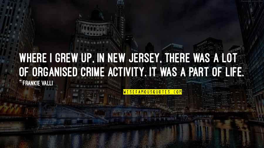 Being Cute Girl Quotes By Frankie Valli: Where I grew up, in New Jersey, there