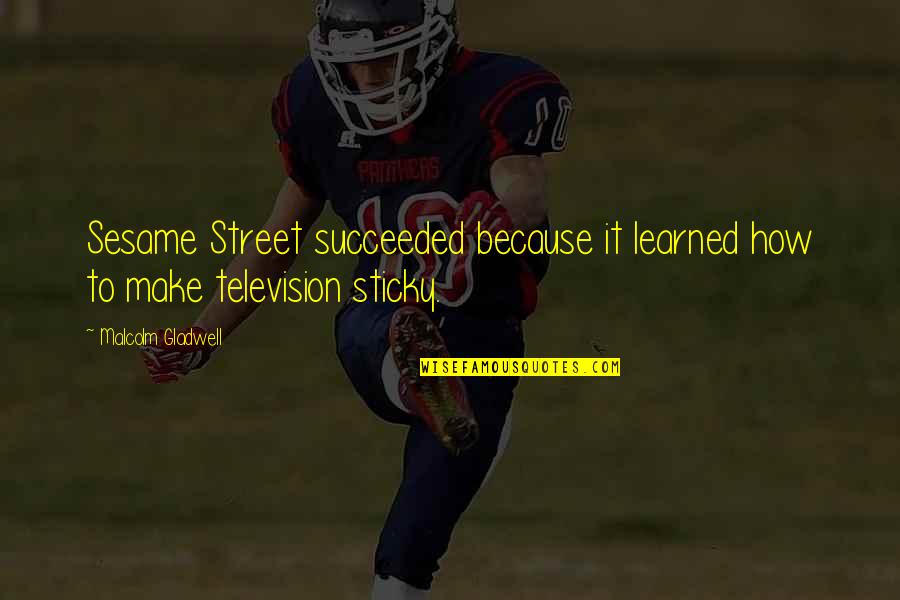 Being Determined To Succeed Quotes By Malcolm Gladwell: Sesame Street succeeded because it learned how to