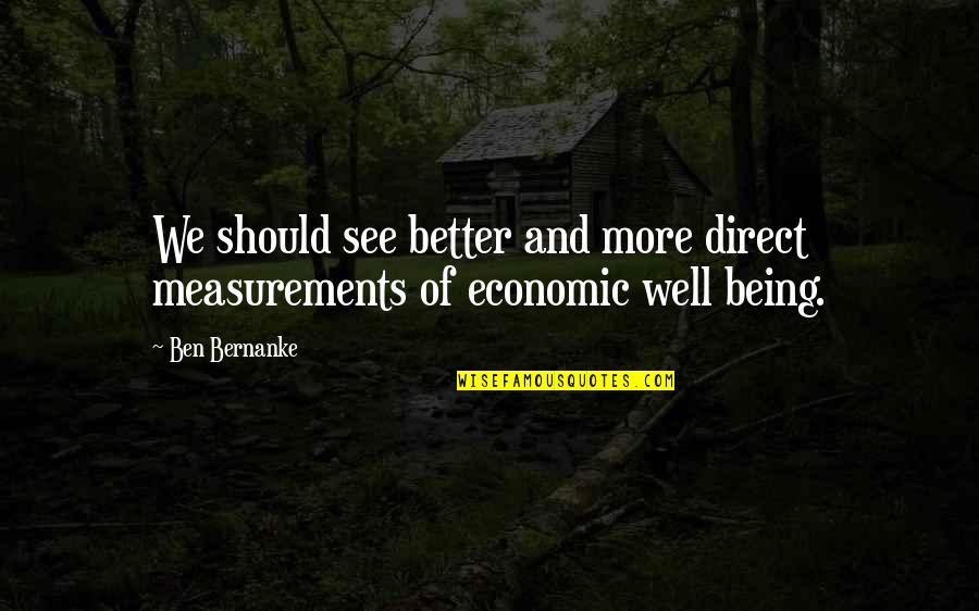 Being Direct Quotes By Ben Bernanke: We should see better and more direct measurements