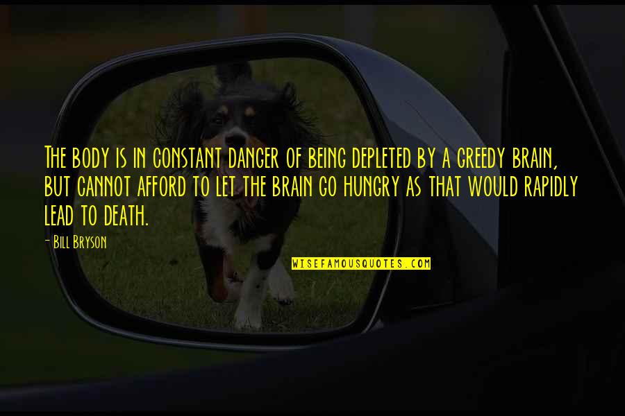 Being Disappointed In Your Friends Quotes By Bill Bryson: The body is in constant danger of being