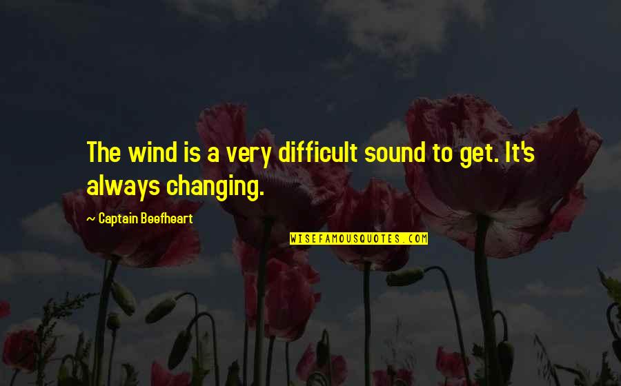 Being Disturbed Quotes By Captain Beefheart: The wind is a very difficult sound to