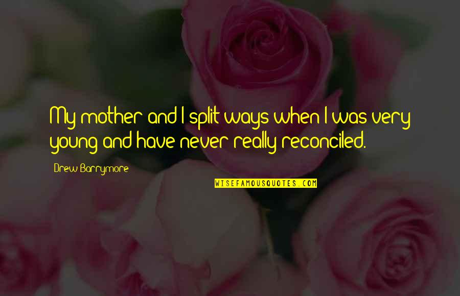Being Diverse Quotes By Drew Barrymore: My mother and I split ways when I