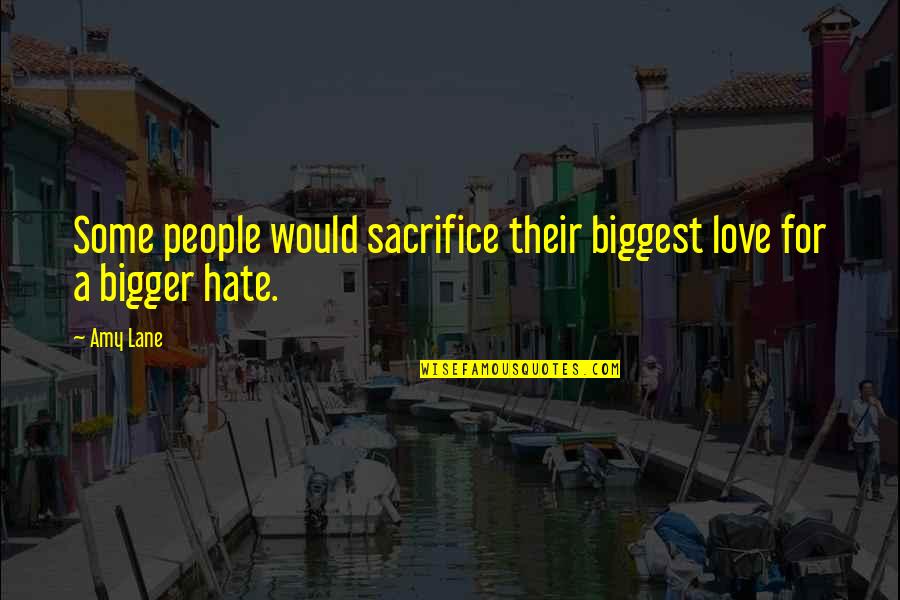 Being Done With Something Quotes By Amy Lane: Some people would sacrifice their biggest love for