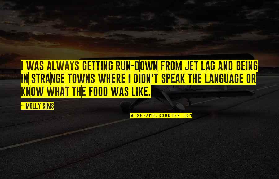 Being Down Quotes By Molly Sims: I was always getting run-down from jet lag Being Down Quotes By Molly Sims: I was always getting run-down from jet lag