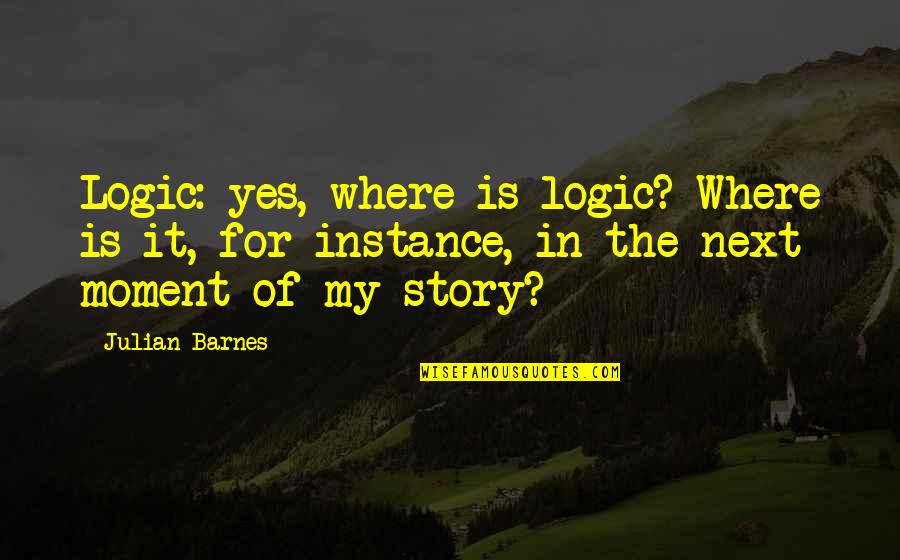 Being Dry Quotes By Julian Barnes: Logic: yes, where is logic? Where is it,