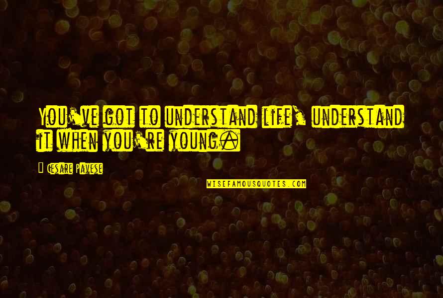 Being Facile Quotes By Cesare Pavese: You've got to understand life, understand it when