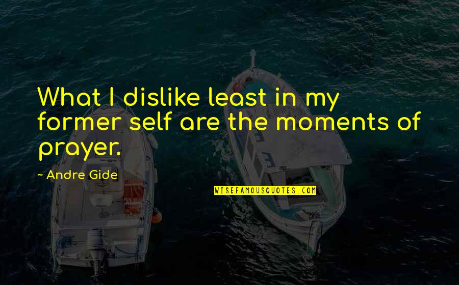 Being Faithful To Your Wife Quotes By Andre Gide: What I dislike least in my former self