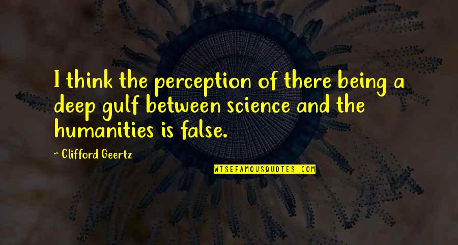 Being False Quotes By Clifford Geertz: I think the perception of there being a