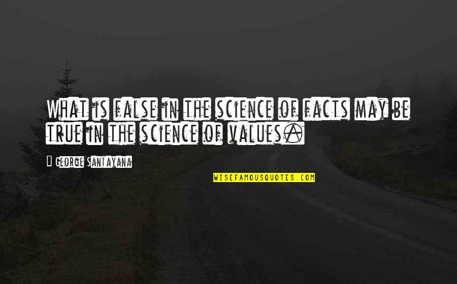 Being False Quotes By George Santayana: What is false in the science of facts