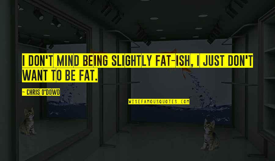 Being Fat Quotes By Chris O'Dowd: I don't mind being slightly fat-ish, I just