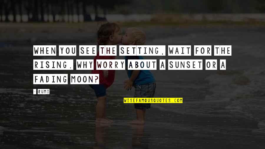 Being Financially Literate Quotes By Rumi: When you see the setting, wait for the