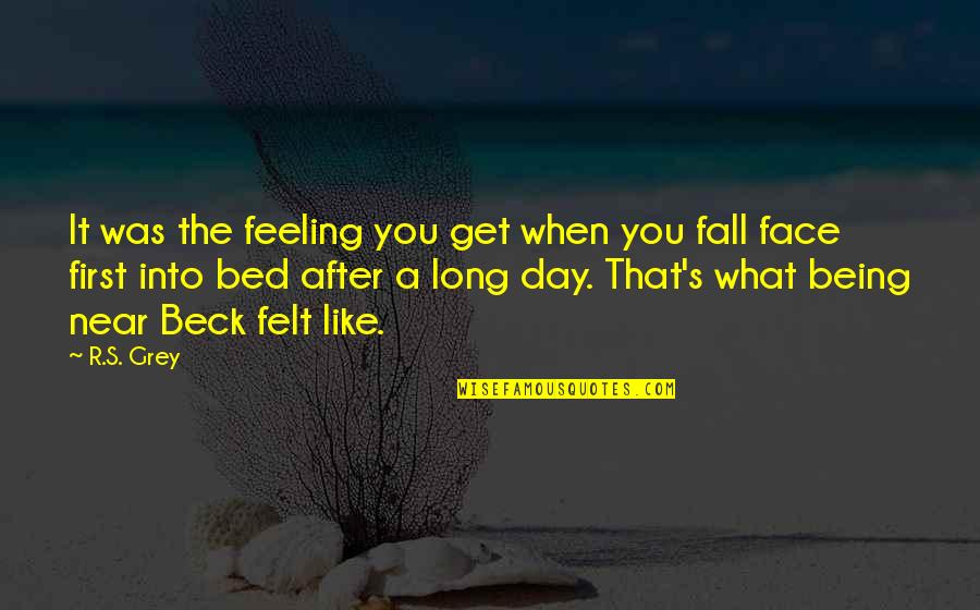 Being First Quotes By R.S. Grey: It was the feeling you get when you