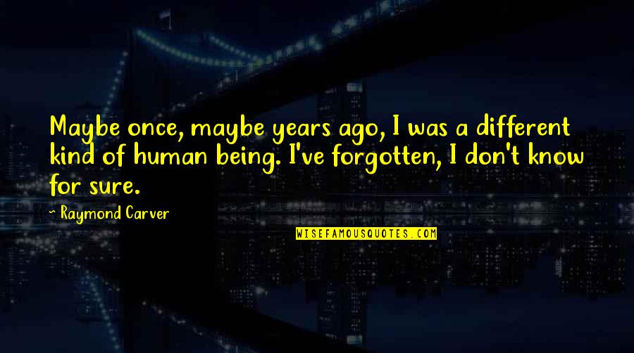 Being Forgotten Quotes By Raymond Carver: Maybe once, maybe years ago, I was a