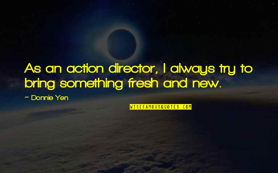 Being Frigid Quotes By Donnie Yen: As an action director, I always try to