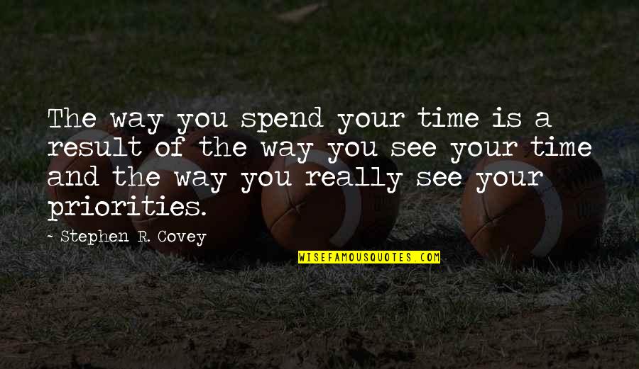 Being Funny With Friends Quotes By Stephen R. Covey: The way you spend your time is a Being Funny With Friends Quotes By Stephen R. Covey: The way you spend your time is a