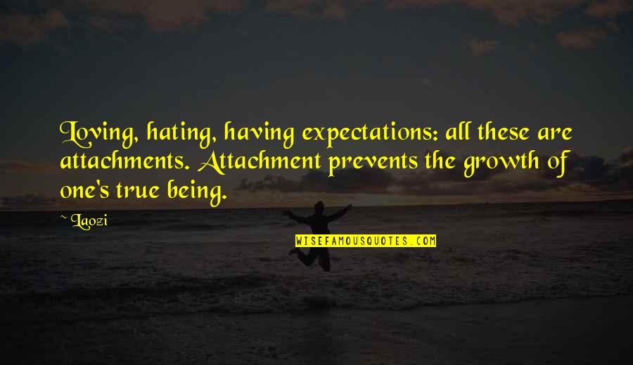 Being Grateful For Another Birthday Quotes By Laozi: Loving, hating, having expectations: all these are attachments.