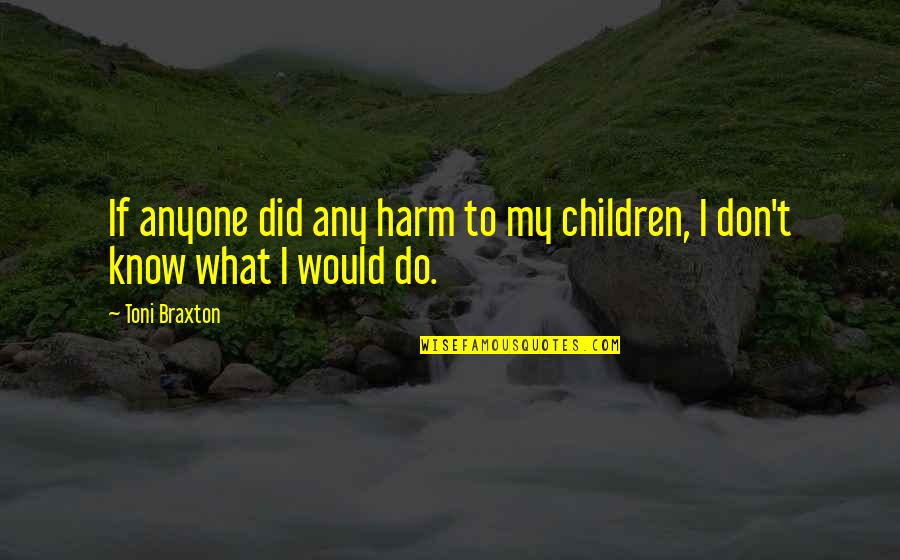 Being Grateful For Life Quotes By Toni Braxton: If anyone did any harm to my children,