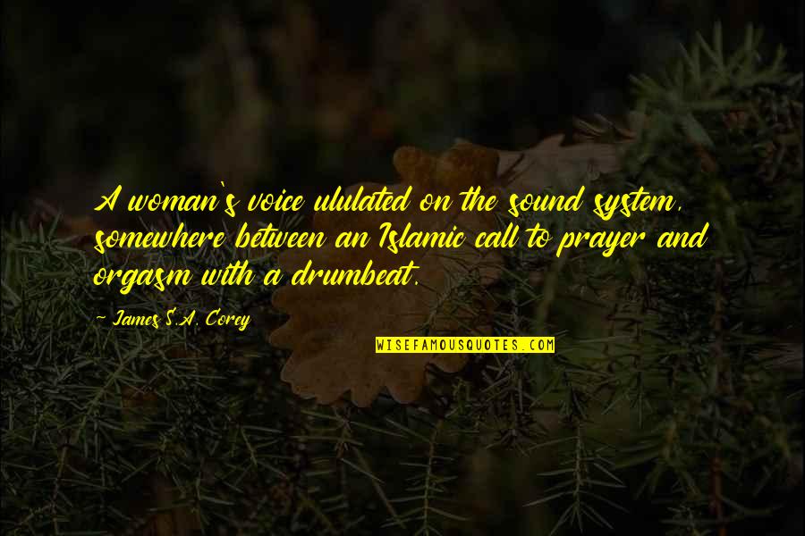 Being Grateful For The People In Your Life Quotes By James S.A. Corey: A woman's voice ululated on the sound system,