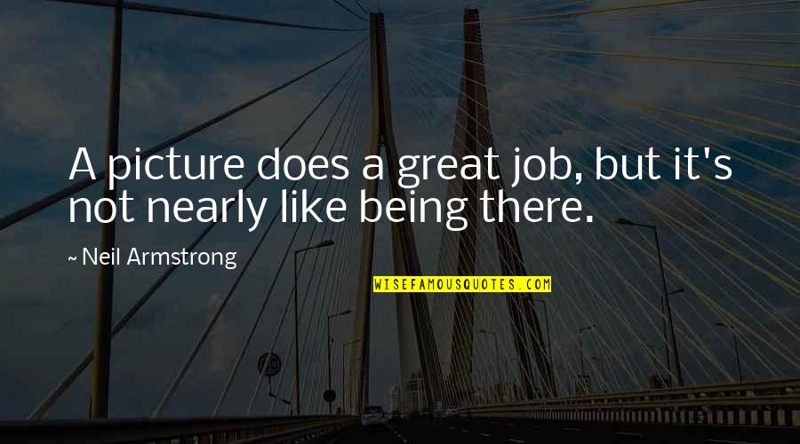 Being Great At Your Job Quotes By Neil Armstrong: A picture does a great job, but it's