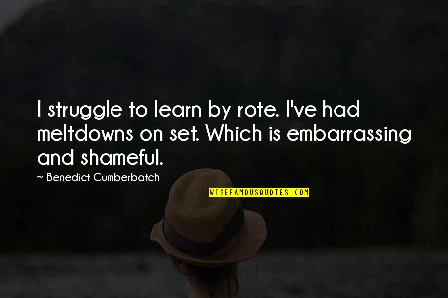Being Happy Famous Quotes By Benedict Cumberbatch: I struggle to learn by rote. I've had Being Happy Famous Quotes By Benedict Cumberbatch: I struggle to learn by rote. I've had