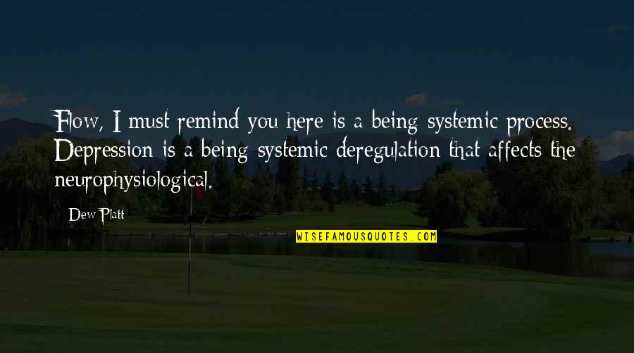 Being Here Quotes By Dew Platt: Flow, I must remind you here is a