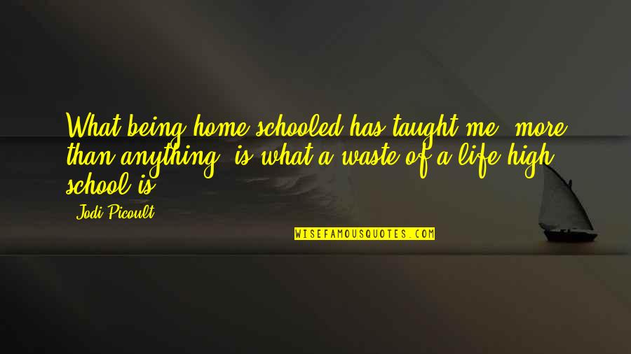 Being High Off Life Quotes By Jodi Picoult: What being home-schooled has taught me, more than