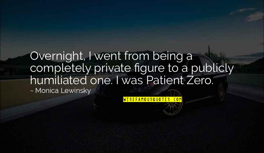 Being Humiliated Quotes By Monica Lewinsky: Overnight, I went from being a completely private