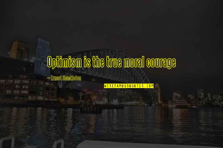 Being Hurt By Your Sister Quotes By Ernest Shackleton: Optimism is the true moral courage Being Hurt By Your Sister Quotes By Ernest Shackleton: Optimism is the true moral courage