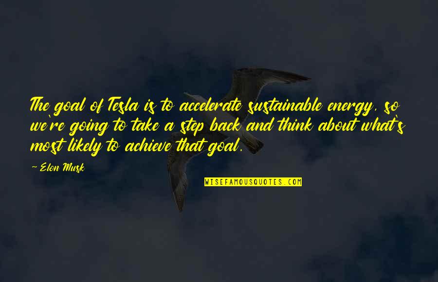 Being Hydrated Quotes By Elon Musk: The goal of Tesla is to accelerate sustainable