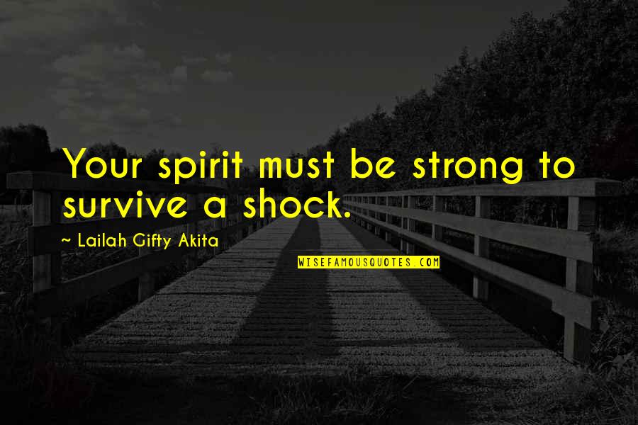 Being In Love With The Idea Of Someone Quotes By Lailah Gifty Akita: Your spirit must be strong to survive a