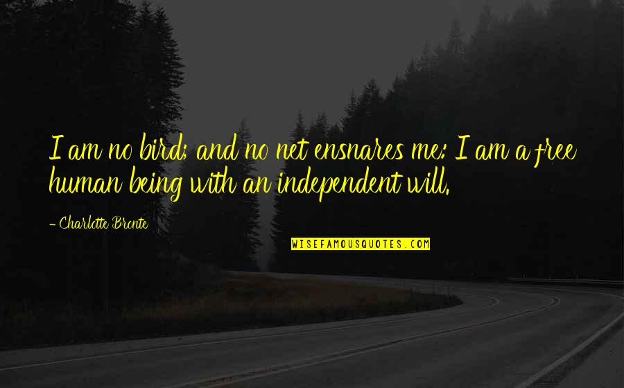 Being Independent Quotes By Charlotte Bronte: I am no bird; and no net ensnares