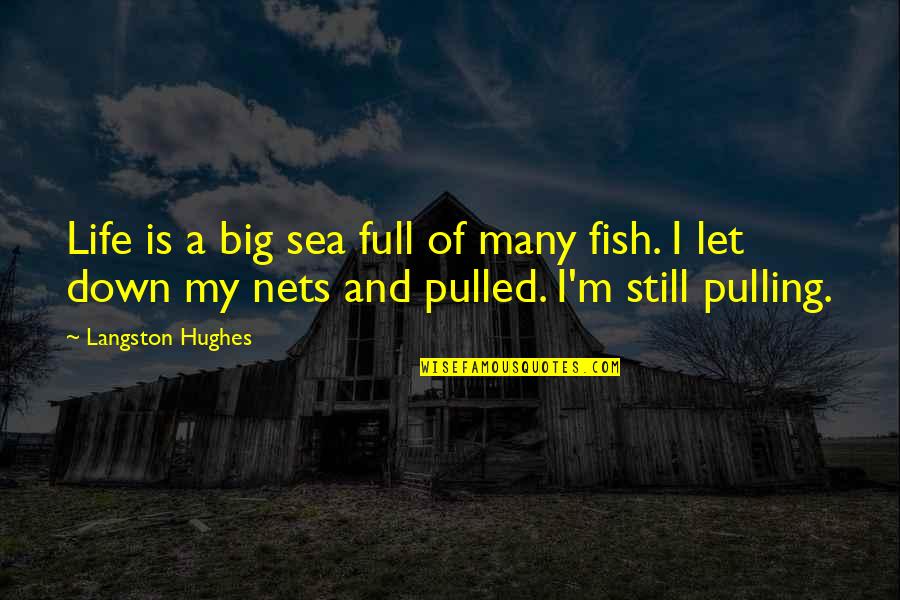 Being Irreplaceable Quotes By Langston Hughes: Life is a big sea full of many