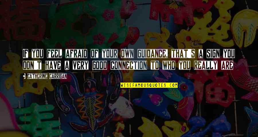 Being Left Alone By Friends Quotes By Catherine Carrigan: If you feel afraid of your own guidance,