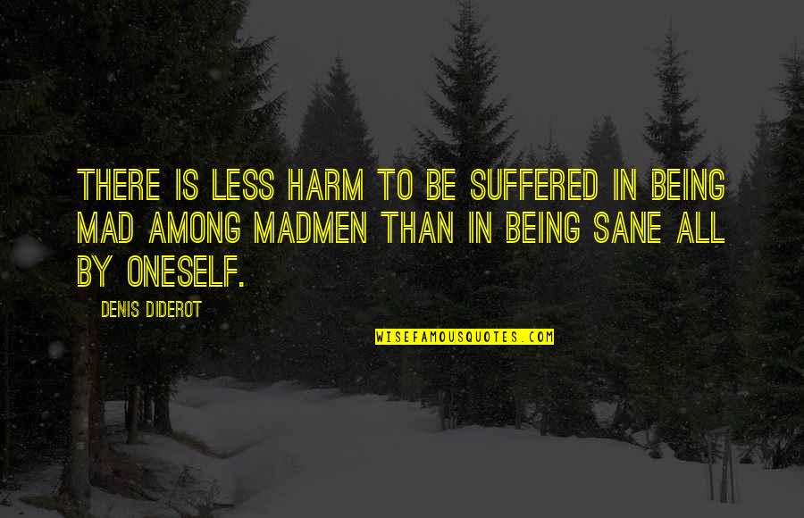 Being Less Than Quotes By Denis Diderot: There is less harm to be suffered in