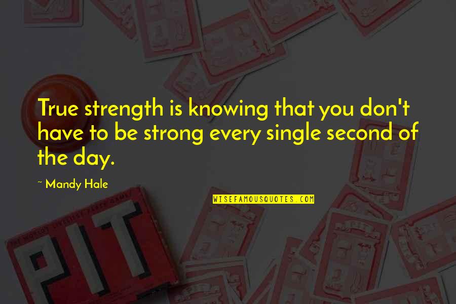 Being Letting Go Quotes By Mandy Hale: True strength is knowing that you don't have