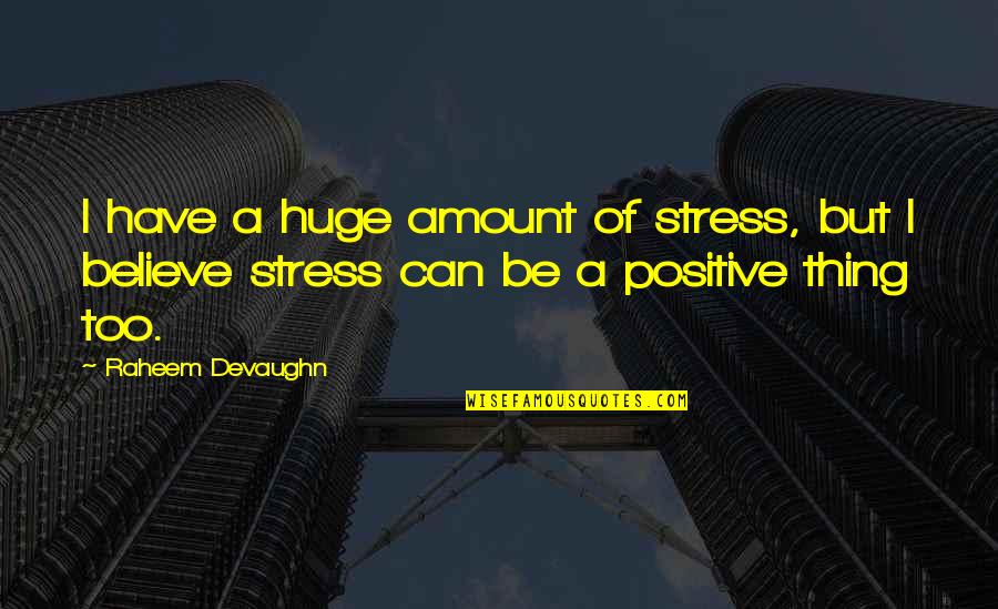 Being Like A Jigsaw Puzzle Quotes By Raheem Devaughn: I have a huge amount of stress, but