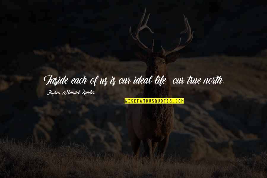 Being Locked Down Quotes By Lauren Handel Zander: Inside each of us is our ideal life: