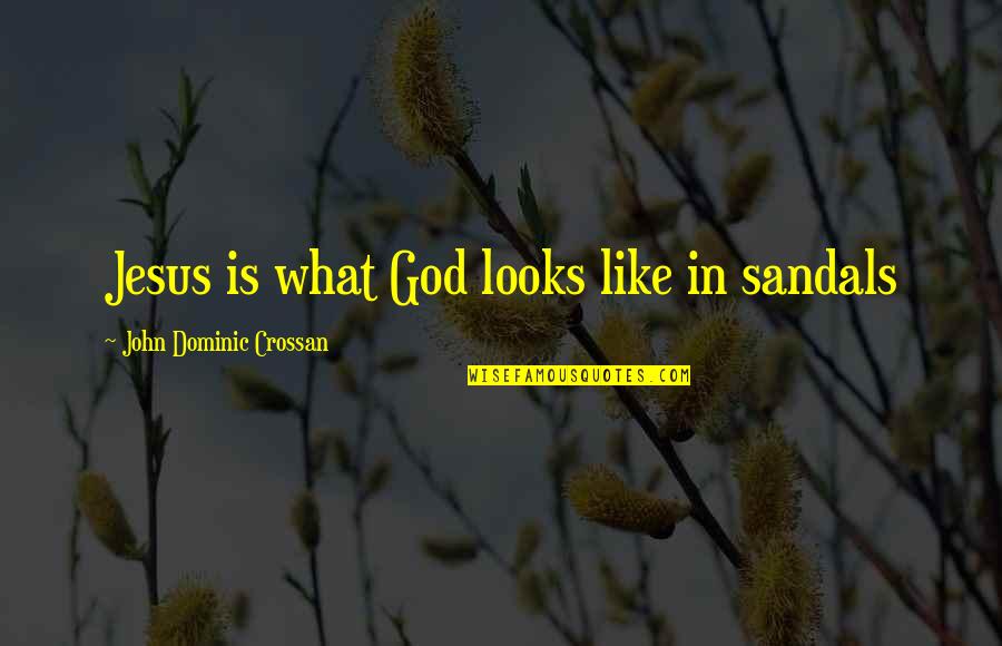 Being Loyal And Faithful Quotes By John Dominic Crossan: Jesus is what God looks like in sandals Being Loyal And Faithful Quotes By John Dominic Crossan: Jesus is what God looks like in sandals