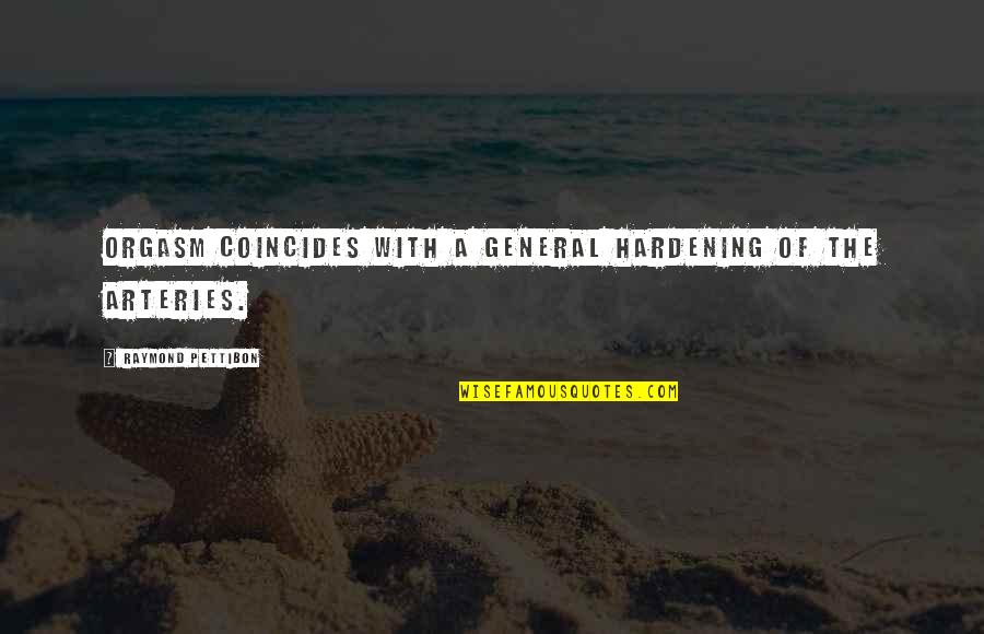 Being Loyal Quotes By Raymond Pettibon: Orgasm coincides with a general hardening of the