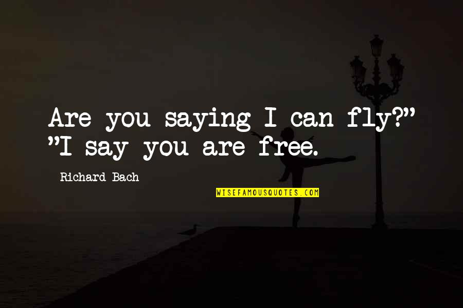 Being Lunged Quotes By Richard Bach: Are you saying I can fly?" "I say Being Lunged Quotes By Richard Bach: Are you saying I can fly?" "I say