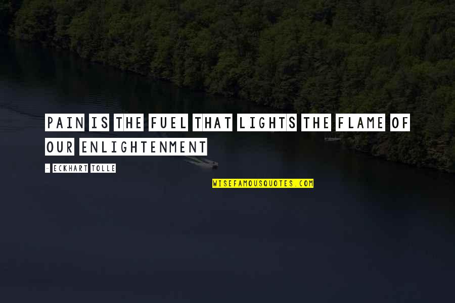 Being Mad At Your Lover Quotes By Eckhart Tolle: Pain is the fuel that lights the flame Being Mad At Your Lover Quotes By Eckhart Tolle: Pain is the fuel that lights the flame