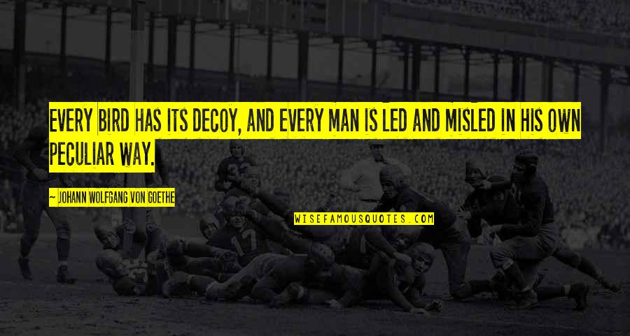 Being Made To Feel Stupid Quotes By Johann Wolfgang Von Goethe: Every bird has its decoy, and every man