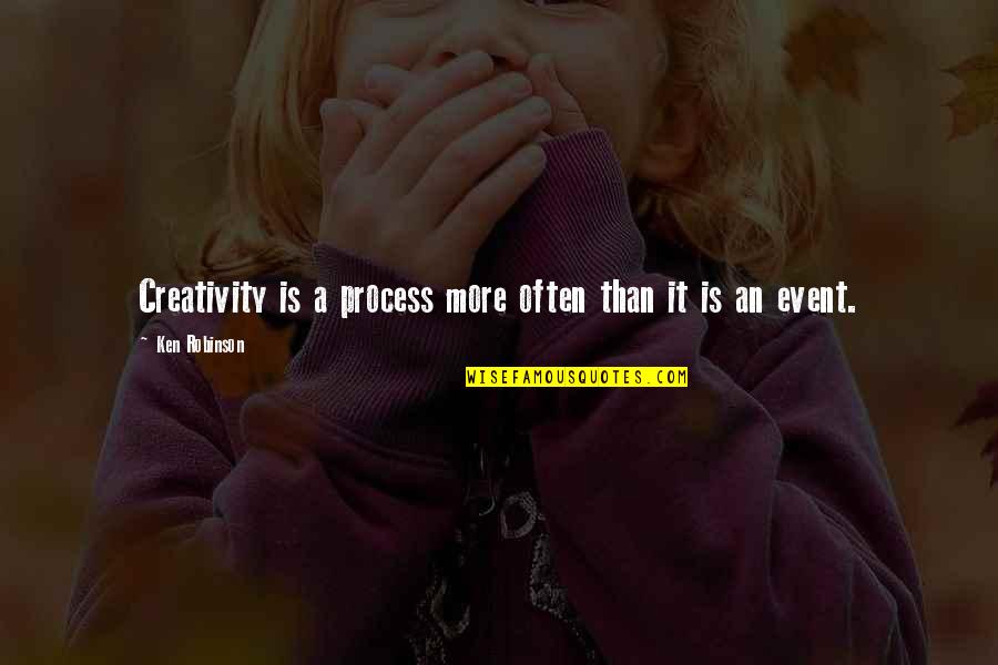 Being Messed Up In The Head Quotes By Ken Robinson: Creativity is a process more often than it