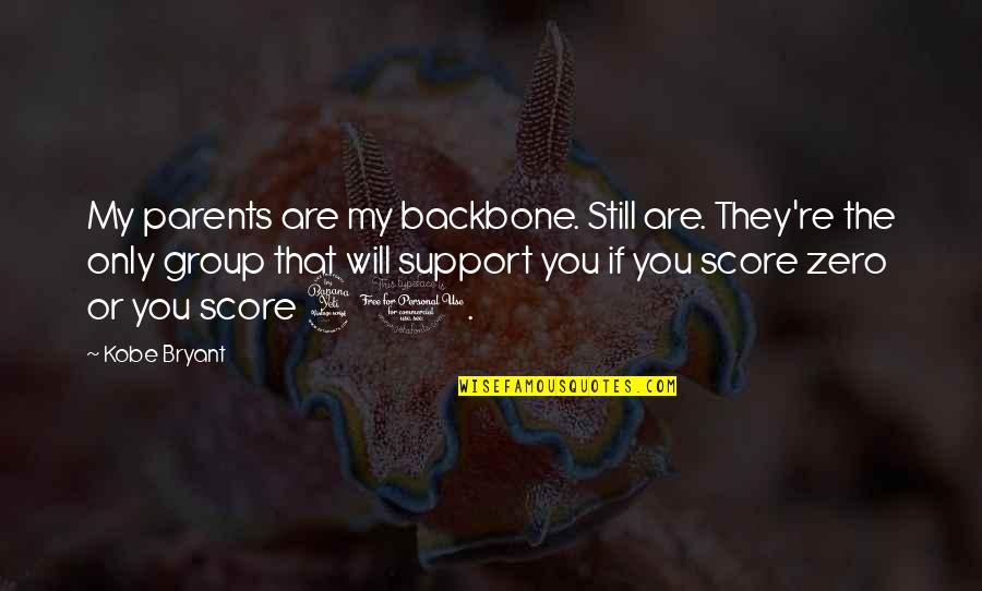 Being Molded Quotes By Kobe Bryant: My parents are my backbone. Still are. They're