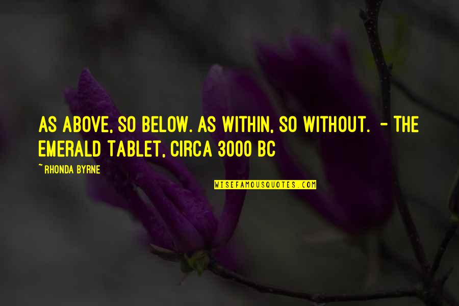 Being Molested Quotes By Rhonda Byrne: As above, so below. As within, so without.