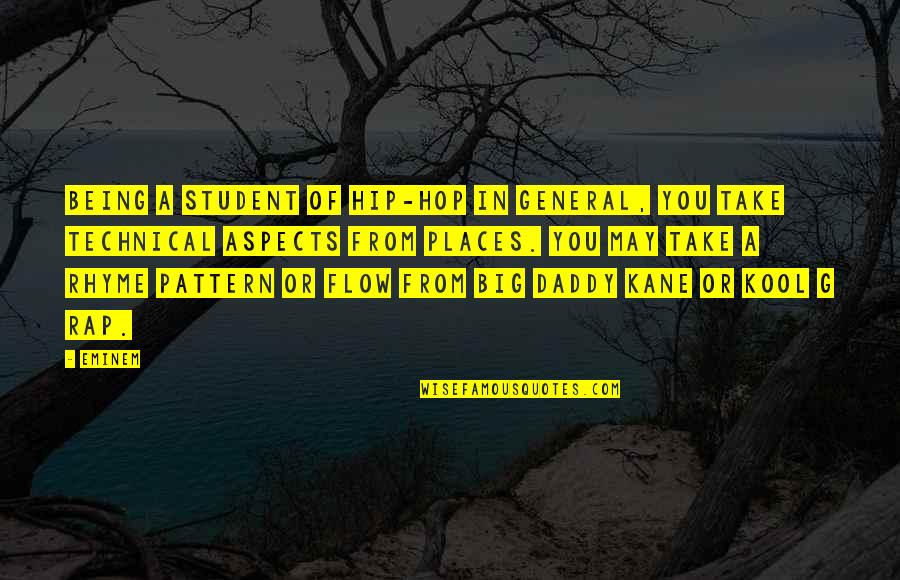 Being Musically Talented Quotes By Eminem: Being a student of hip-hop in general, you