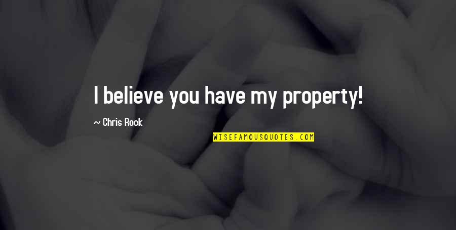 Being My Fault Quotes By Chris Rock: I believe you have my property!